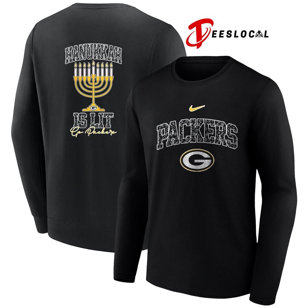 Green Bay Packers x Happy Hanukkah is lit shirt