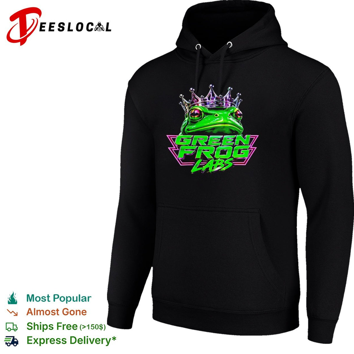 Green Frog Labs crown graphic logo shirt