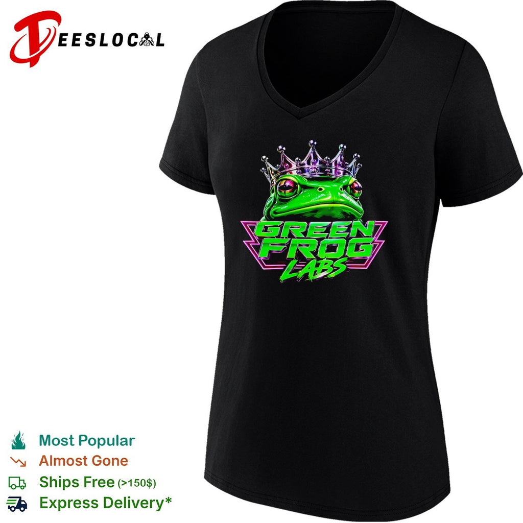 Green Frog Labs crown graphic logo shirt