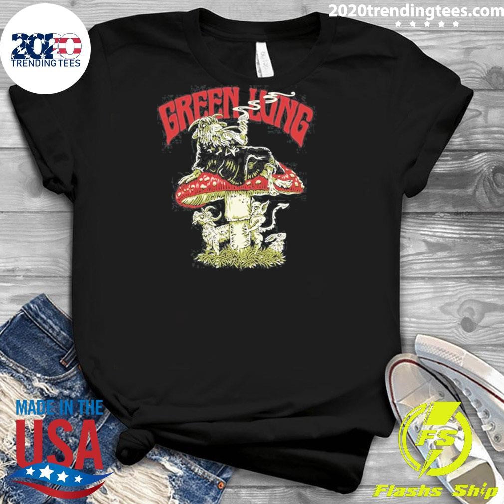 Green Lung Band Old English Black Magic Tee Shirt