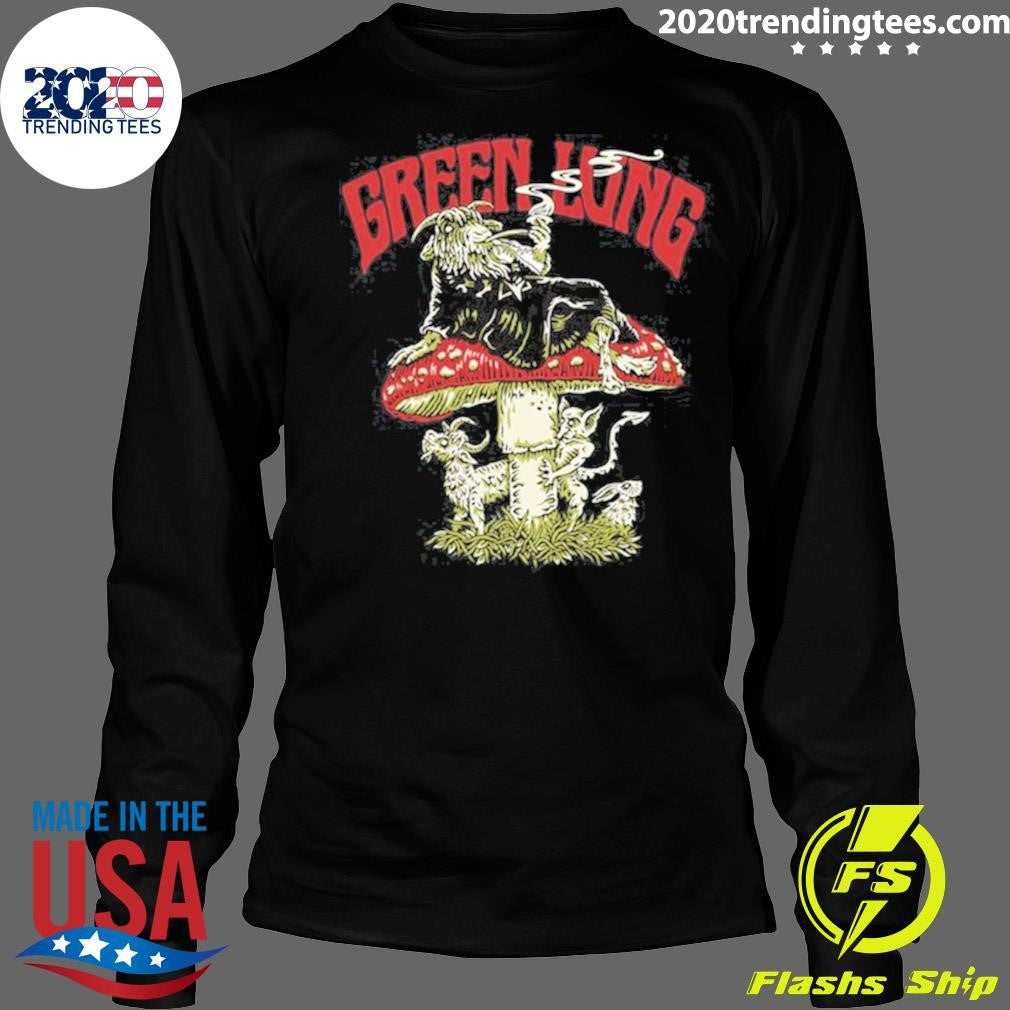 Green Lung Band Old English Black Magic Tee Shirt