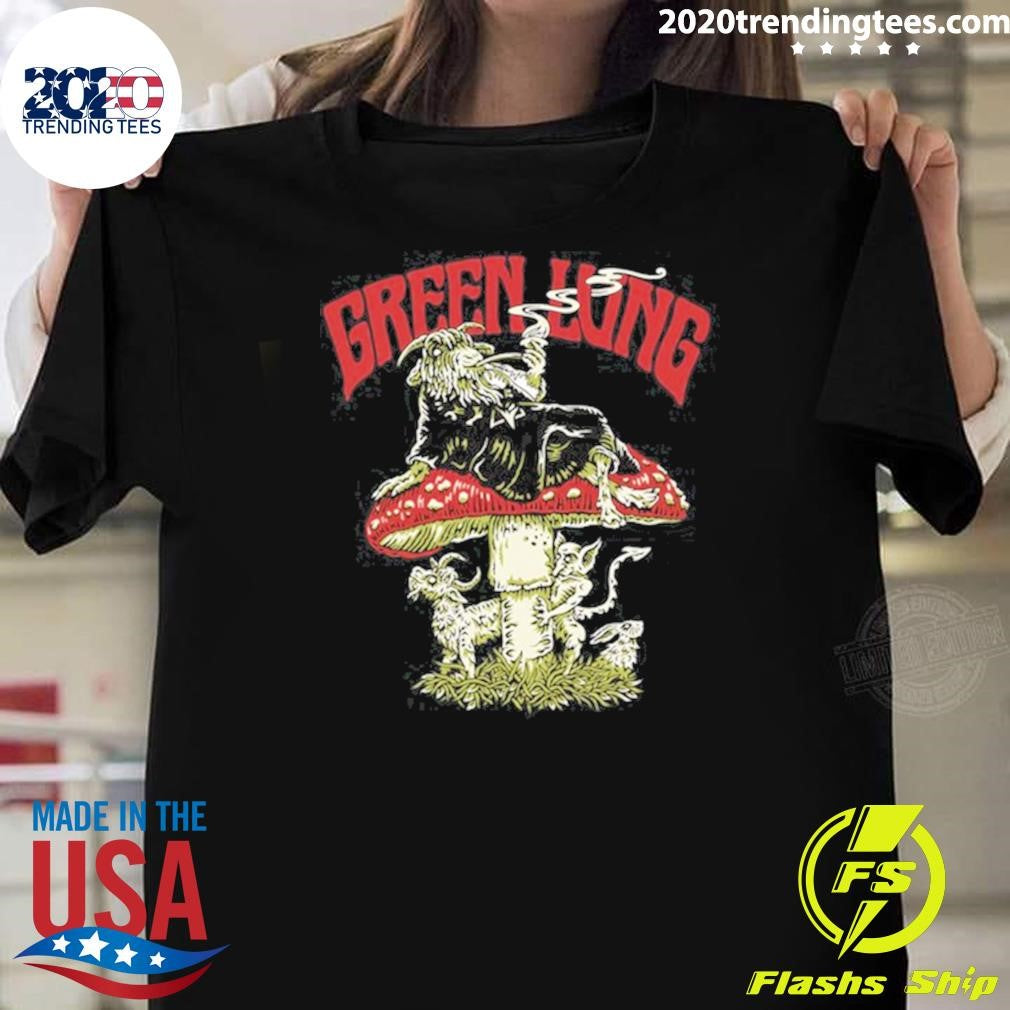 Green Lung Band Old English Black Magic Tee Shirt