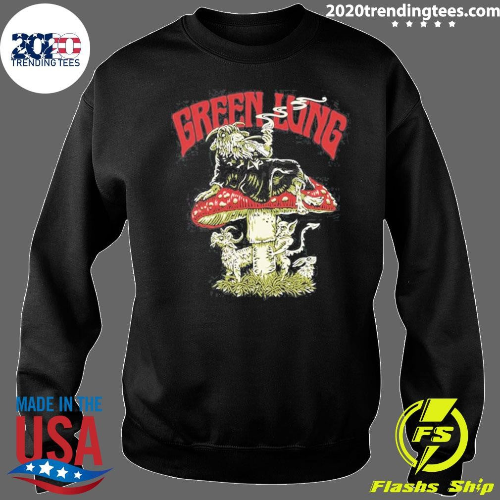 Green Lung Band Old English Black Magic Tee Shirt