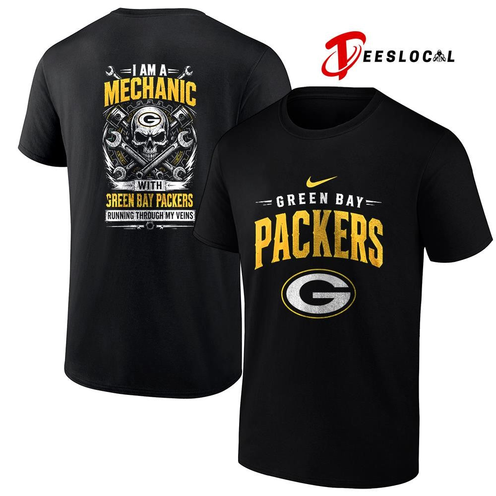 GreenBayPackersIamamechanicrunningthroughmyveinsskeletonshirt