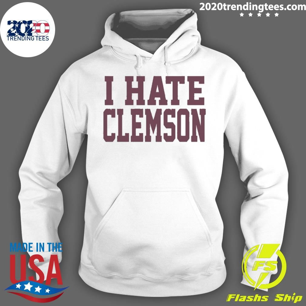Greg Clark Wearing I Hate Clemson Shirt