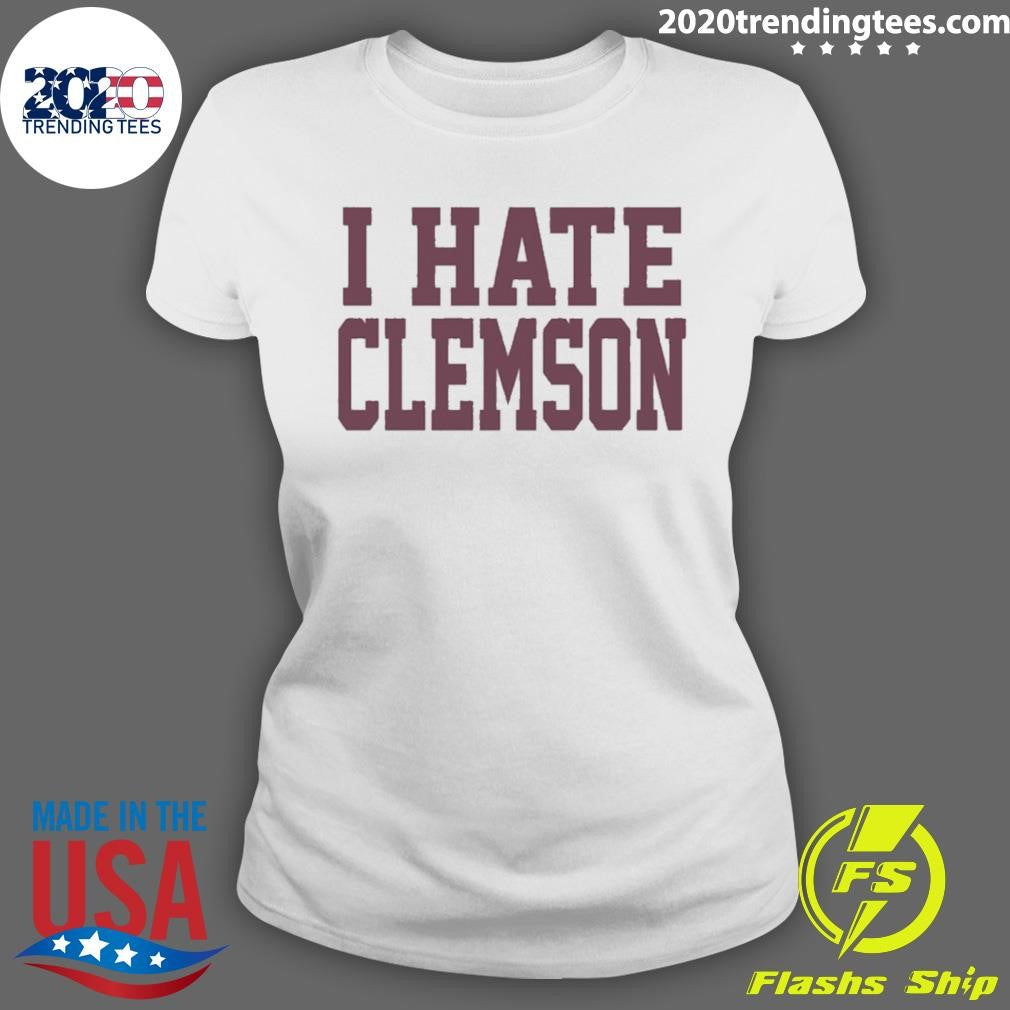Greg Clark Wearing I Hate Clemson Shirt
