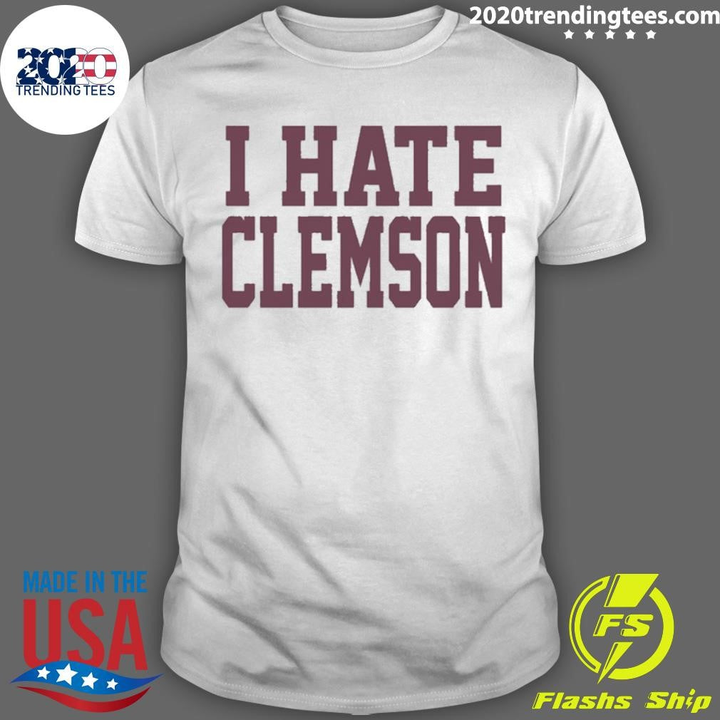 Greg Clark Wearing I Hate Clemson Shirt