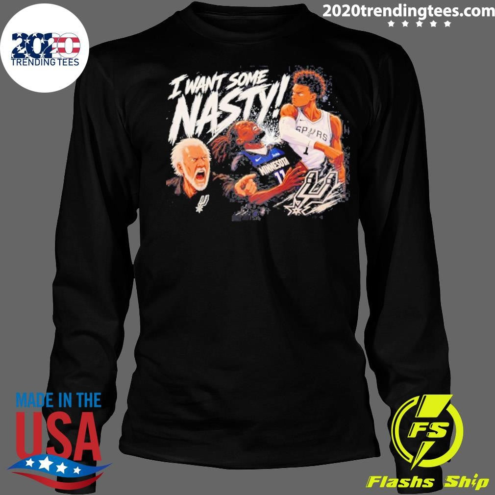 Gregg Popovich Anthony Edwards Victor Wembanyama I Want Some Nasty Basketball Shirt