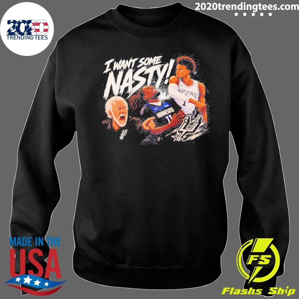Gregg Popovich Anthony Edwards Victor Wembanyama I Want Some Nasty Basketball Shirt