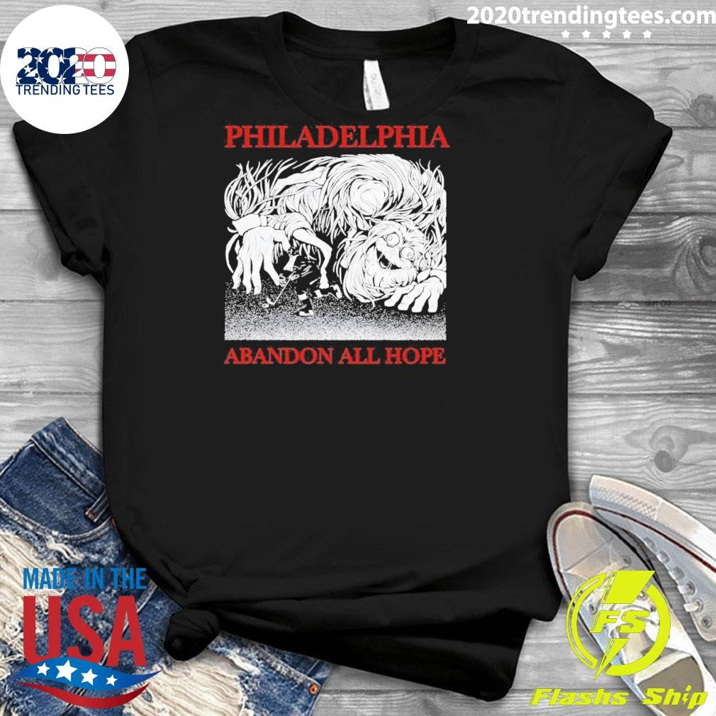 Gritty Philadelphia Flyers Hockey Abandon All Hope Nhl Stanley Cup Playoffs 2026 Shirt