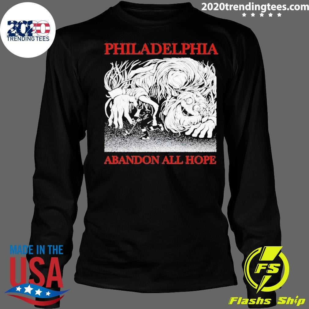 Gritty Philadelphia Flyers Hockey Abandon All Hope Nhl Stanley Cup Playoffs 2026 Shirt