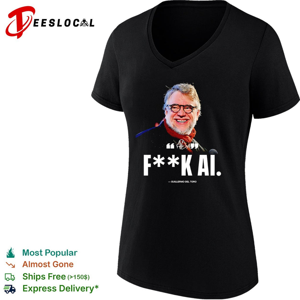 Guillermo del Toro fk AI Quote for Film Industry Enthusiasts Casual Cotton shirt