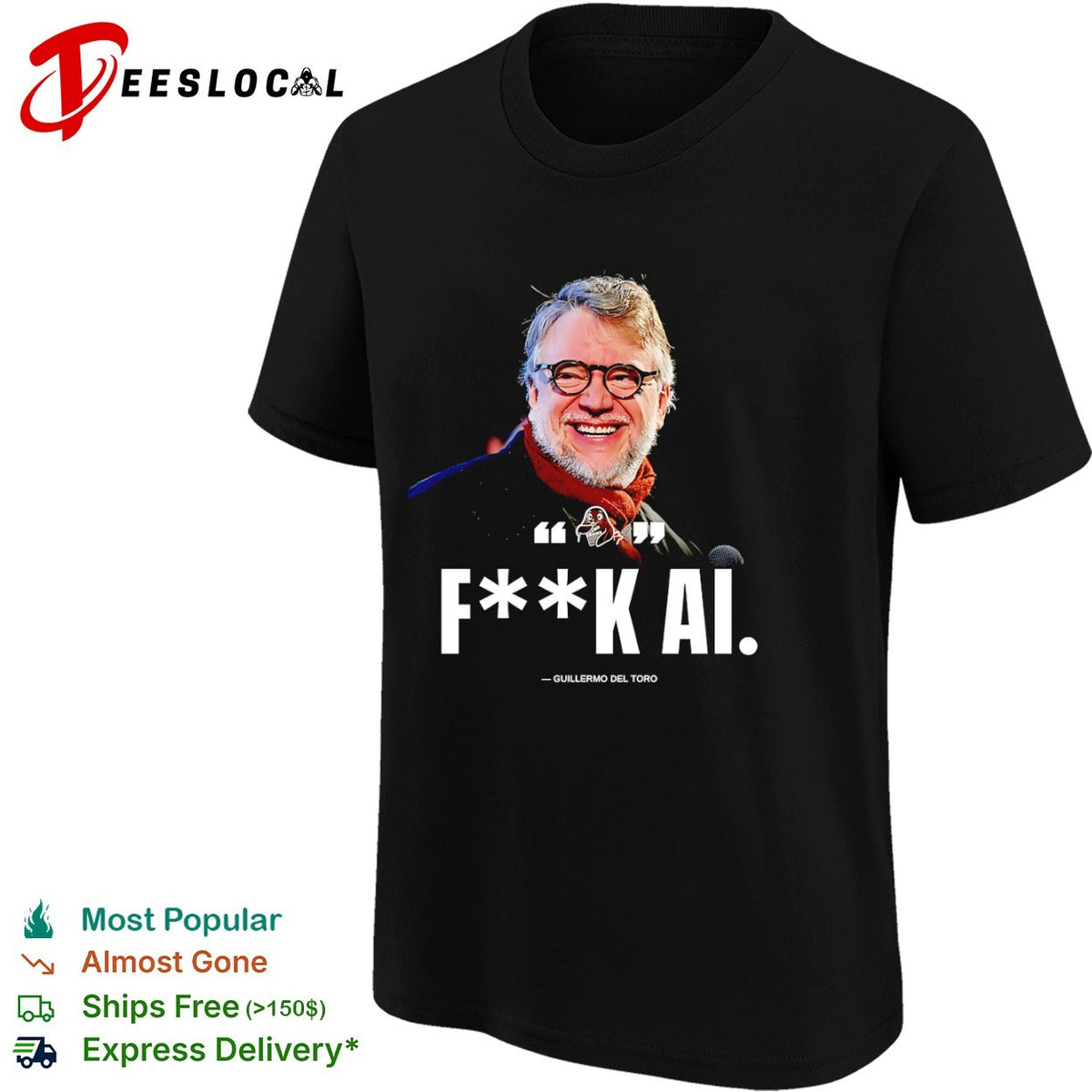 Guillermo del Toro fk AI Quote for Film Industry Enthusiasts Casual Cotton shirt
