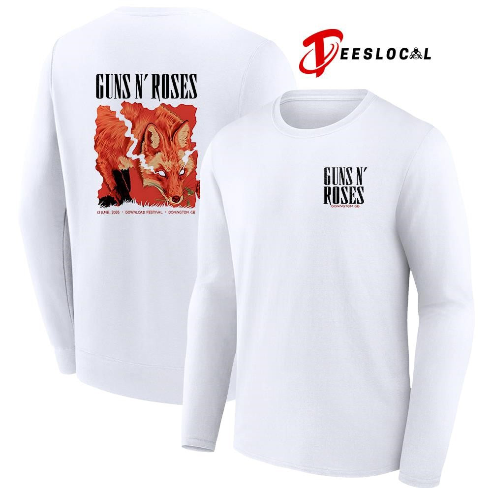 Guns N Roses Download festival Donington UK the red fox graphic shirt