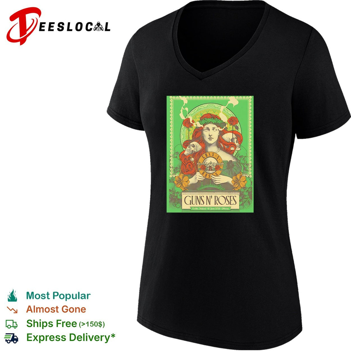 Guns N Roses Dublin Ireland 2026 Event At 3Arena On 10 June 2026 shirt