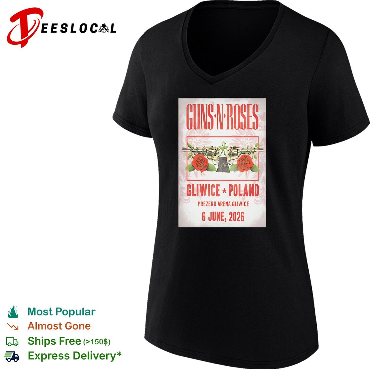 Guns N Roses Gliwice Poland Prezero Arena Gliwice 6 June 2026 concert tour shirt