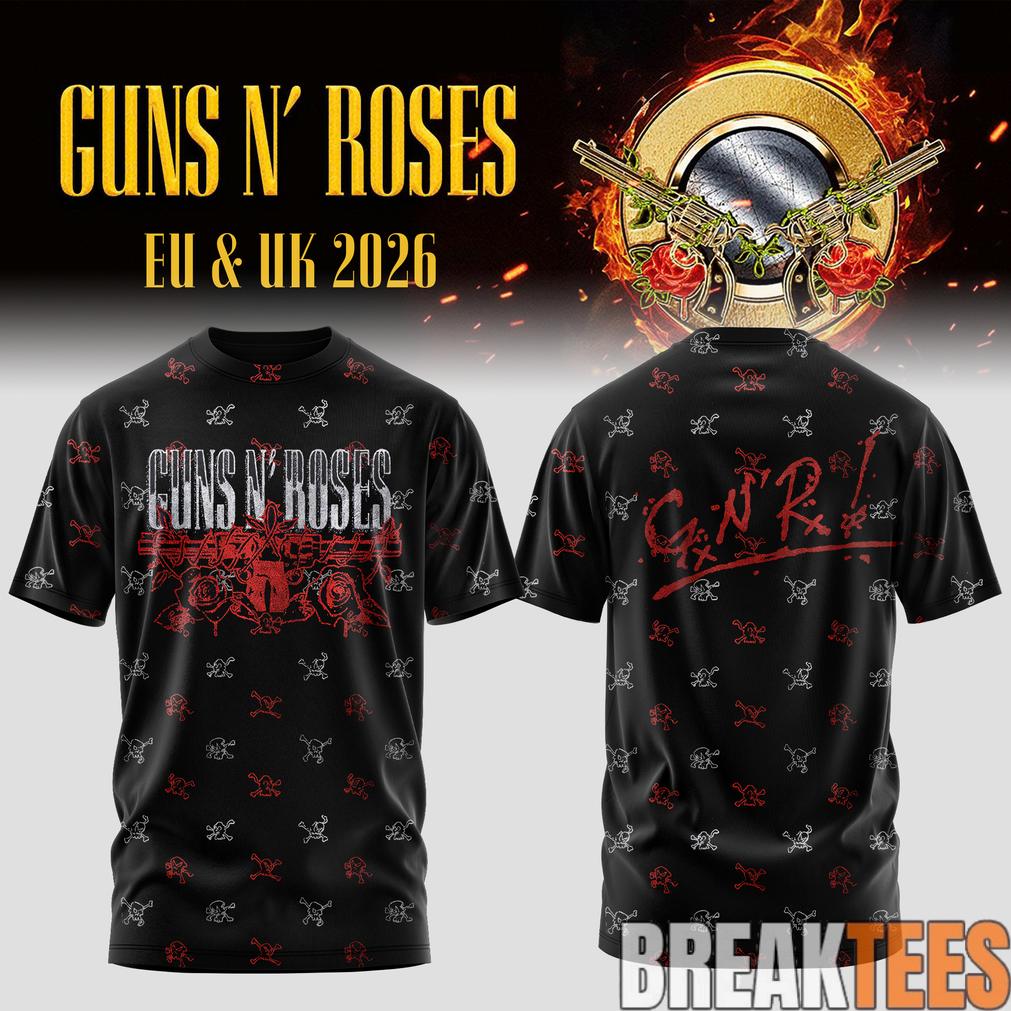 Guns N’ Roses World Tour 2026 Black T-Shirt