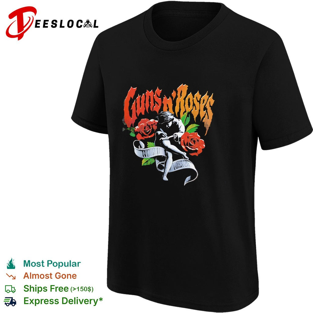 Guns N Roses World Tour 2026 Merch Use Your Illusion art shirt