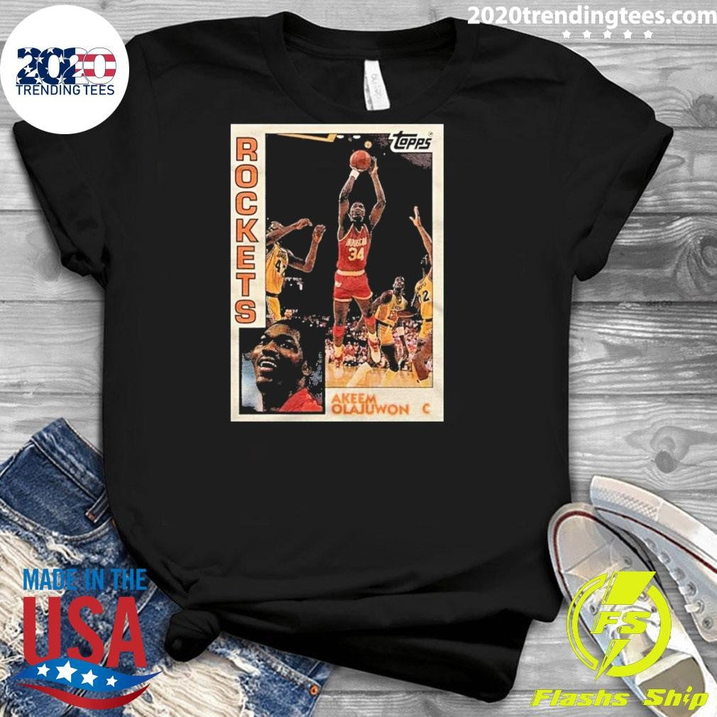 Hakeem Olajuwon Houston Rockets 2026 NBA Basketball Topps Shirt