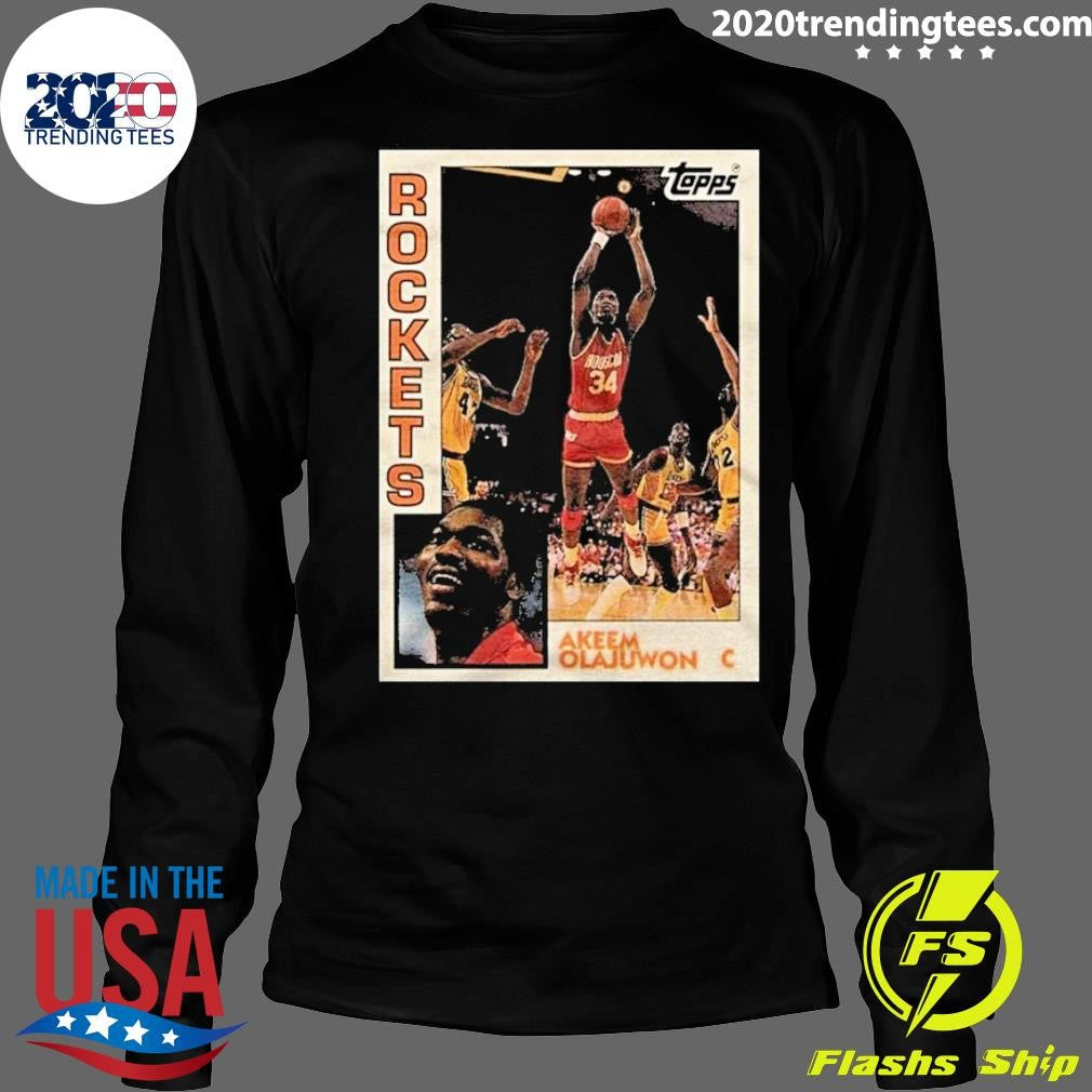 Hakeem Olajuwon Houston Rockets 2026 NBA Basketball Topps Shirt