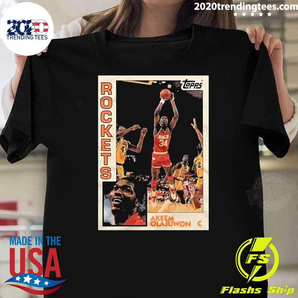 Hakeem Olajuwon Houston Rockets 2026 NBA Basketball Topps Shirt