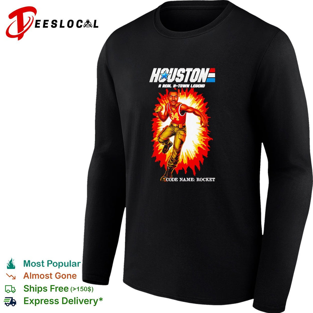 Hakeem Olajuwon Houston Rockets NBA GI Joe Parody Houston a Real H-Town Legend shirt