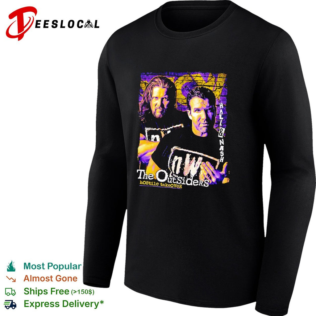 Hall Nash The Outsiders nWo hostile takeover wrestlers portrait shirt