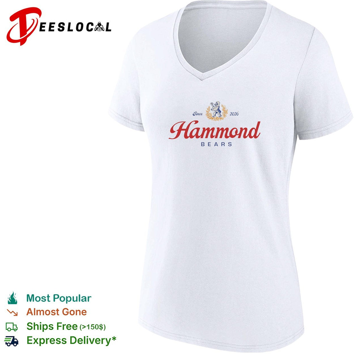 Hammond Bears since 2026 vintage logo shirt