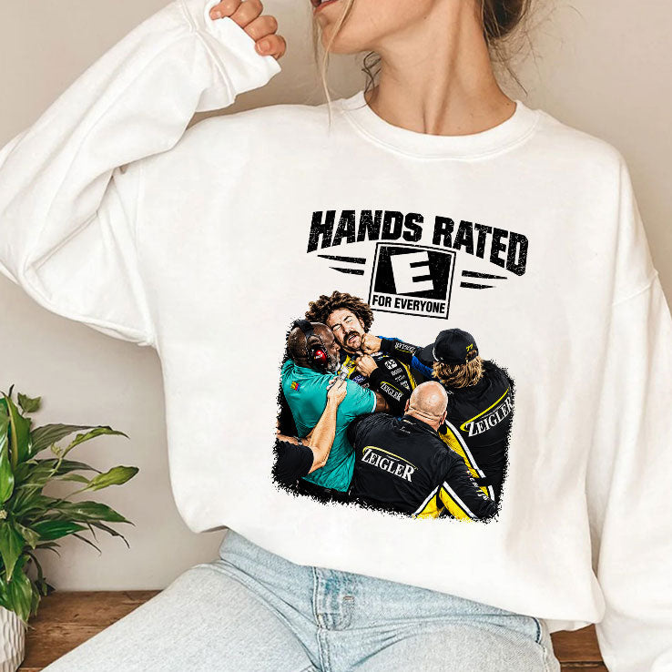 Hands Rated E For Everyone Ryan Blaney Vs Carson Hocevar Racing T Shirt