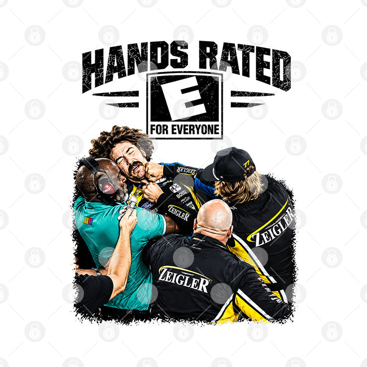Hands Rated E For Everyone Ryan Blaney Vs Carson Hocevar Racing T Shirt