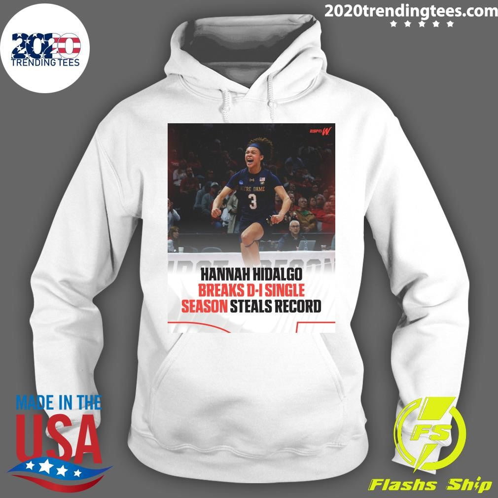 Hannah Hidalgo Breaks D-I Single Season Steals Record Shirt