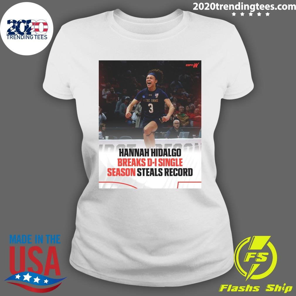 Hannah Hidalgo Breaks D-I Single Season Steals Record Shirt