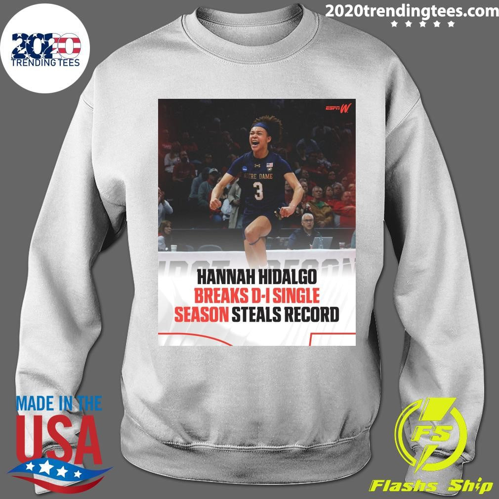 Hannah Hidalgo Breaks D-I Single Season Steals Record Shirt