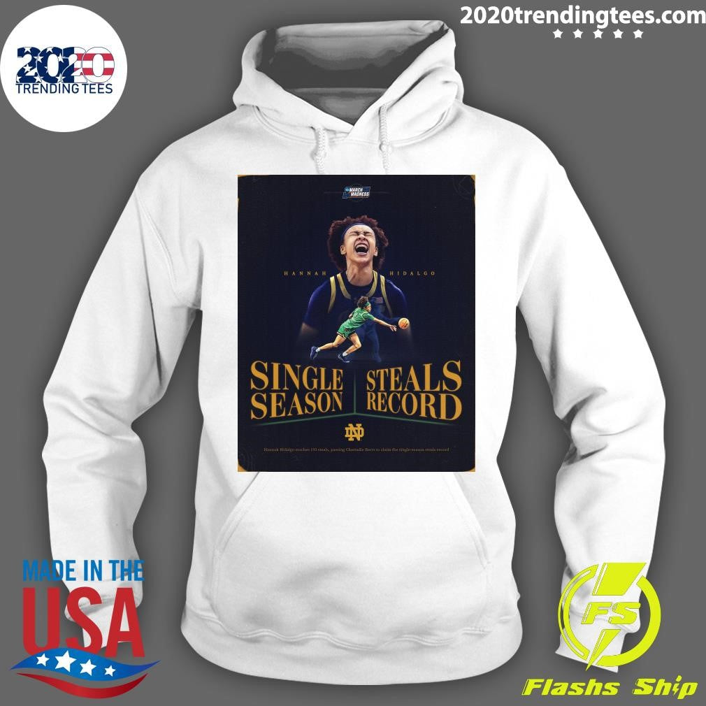 Hannah Hidalgo Reaches 193 Steals To Claim The NCAA DI Single Season Steal Record Shirt