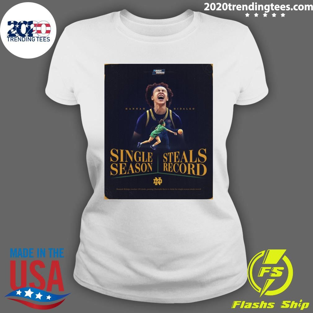 Hannah Hidalgo Reaches 193 Steals To Claim The NCAA DI Single Season Steal Record Shirt