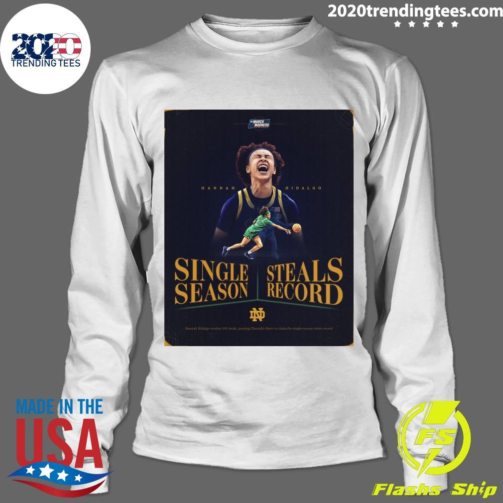 Hannah Hidalgo Reaches 193 Steals To Claim The NCAA DI Single Season Steal Record Shirt
