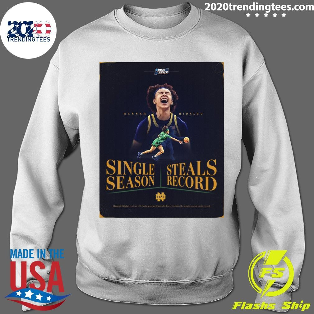 Hannah Hidalgo Reaches 193 Steals To Claim The NCAA DI Single Season Steal Record Shirt