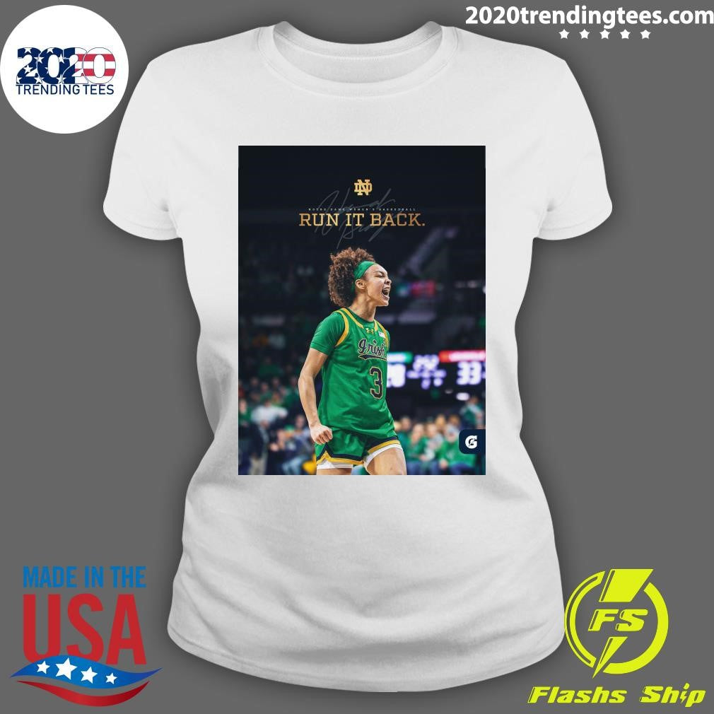 Hannah Hidalgo Run It Back Notre Dame Women’s Basketball Signature Shirt