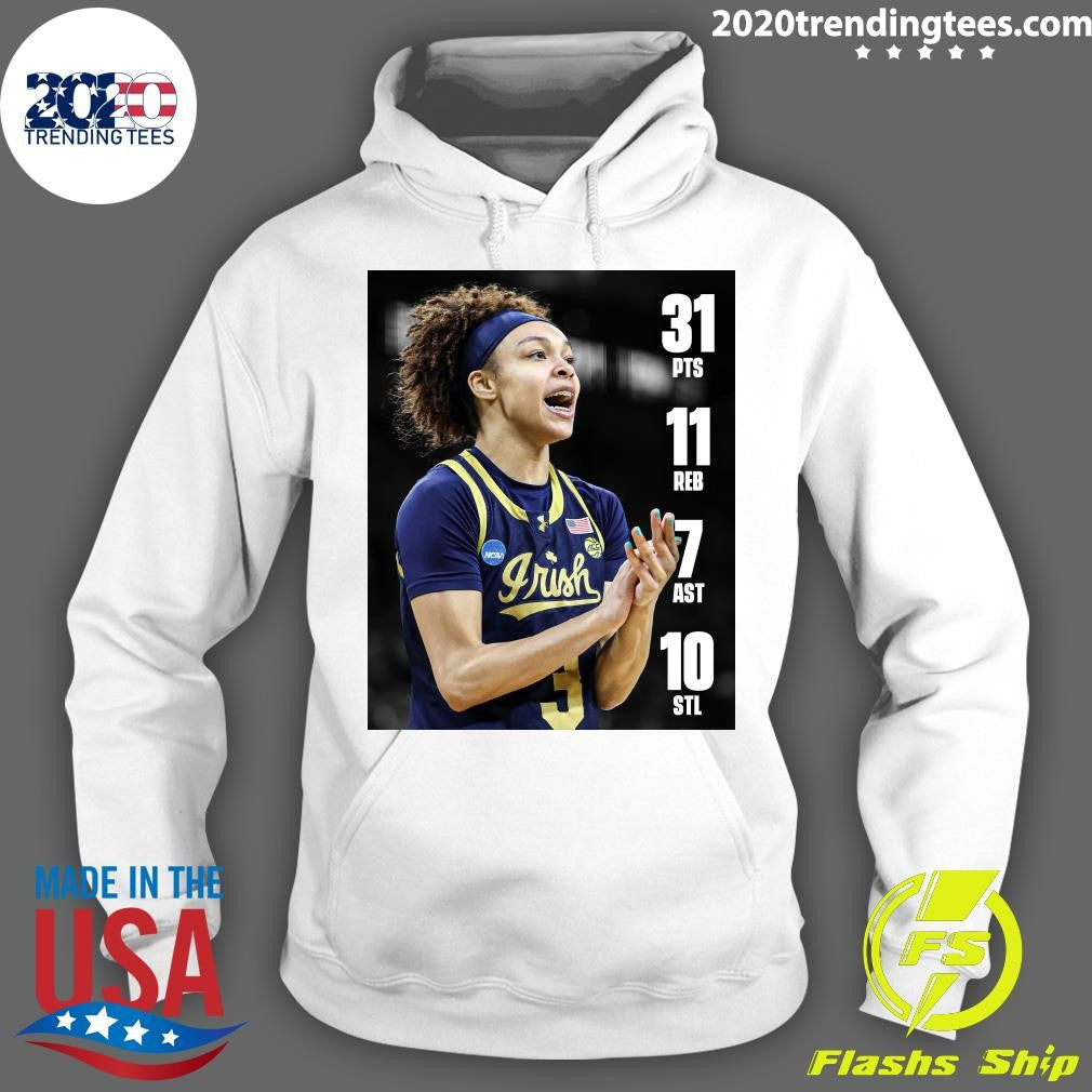 Hannah Hidalgo She’s Only The Second Women’s Player Ever Caitlin Clark To Record A 30-point Triple-double In Ncaa Tournament History Shirt