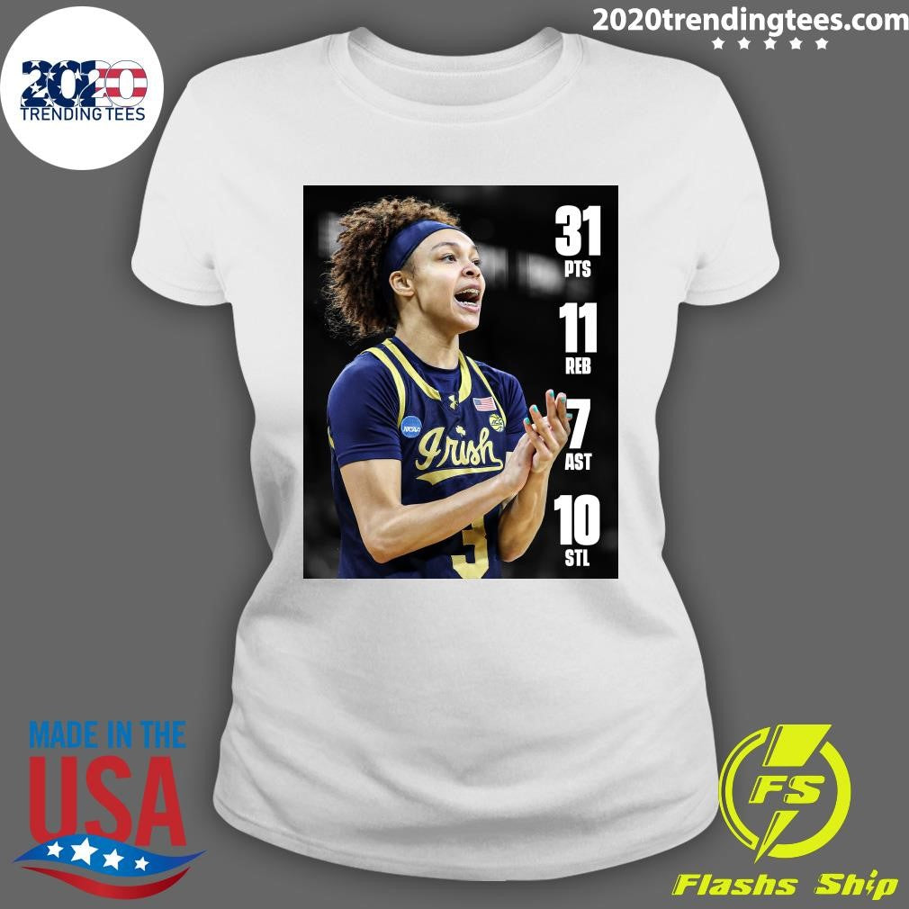 Hannah Hidalgo She’s Only The Second Women’s Player Ever Caitlin Clark To Record A 30-point Triple-double In Ncaa Tournament History Shirt