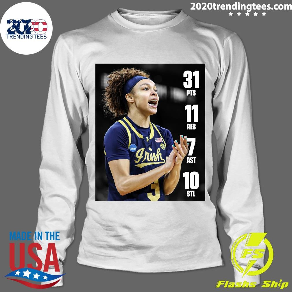 Hannah Hidalgo She’s Only The Second Women’s Player Ever Caitlin Clark To Record A 30-point Triple-double In Ncaa Tournament History Shirt