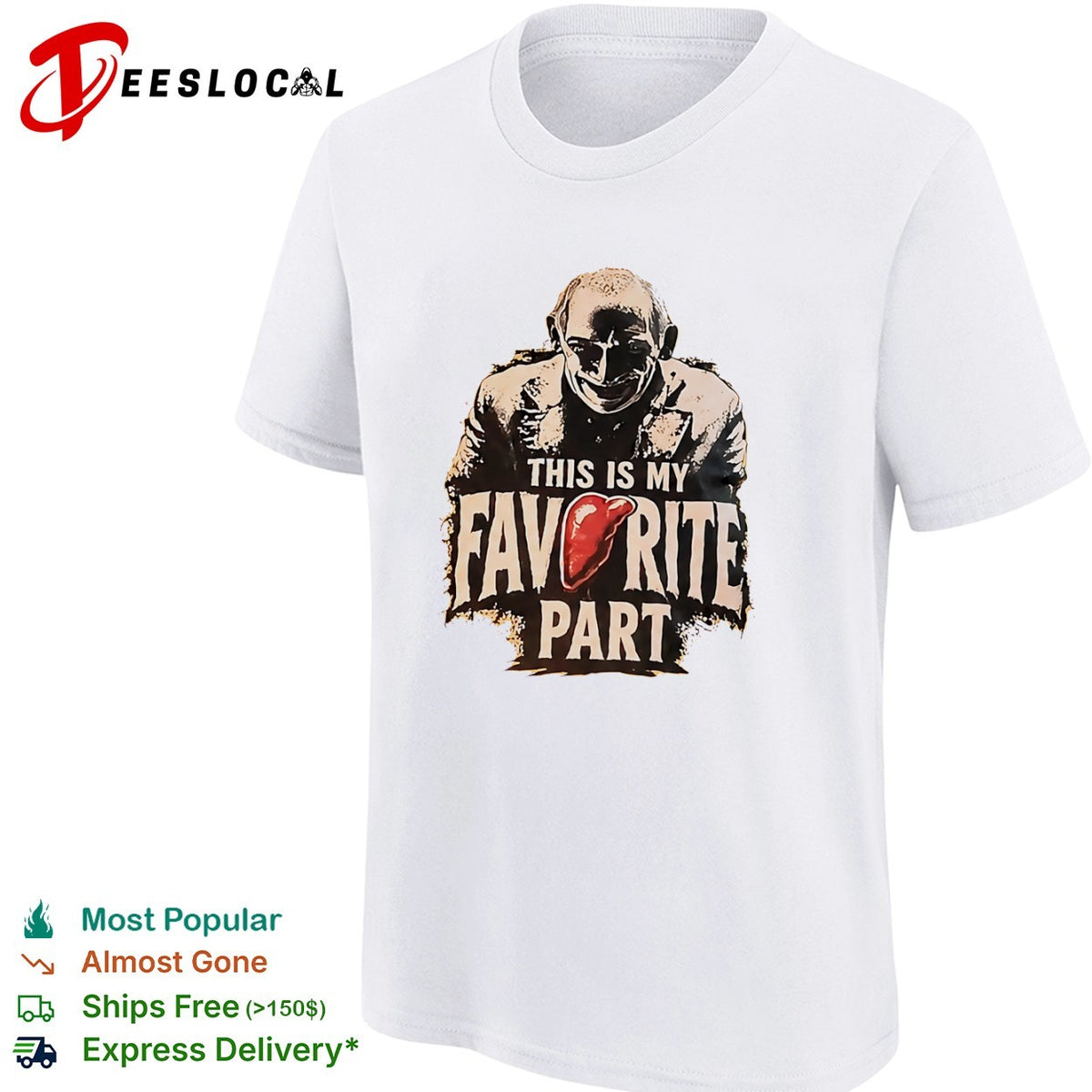 Hannibal Lecter Silence of the Lambs This is my favorite part liver organ horror shirt