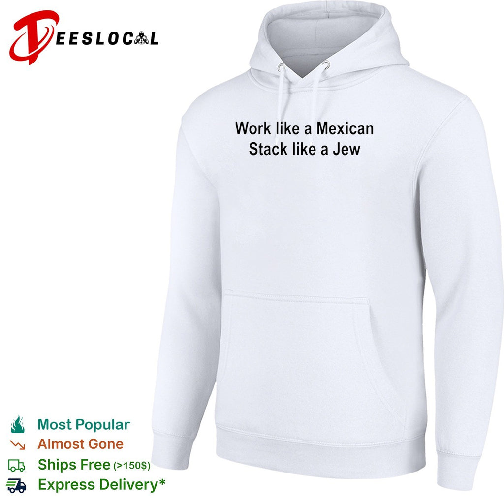 Hard work hustle bold two line humor text shirt