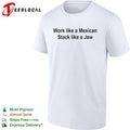 Hard work hustle bold two line humor text shirt