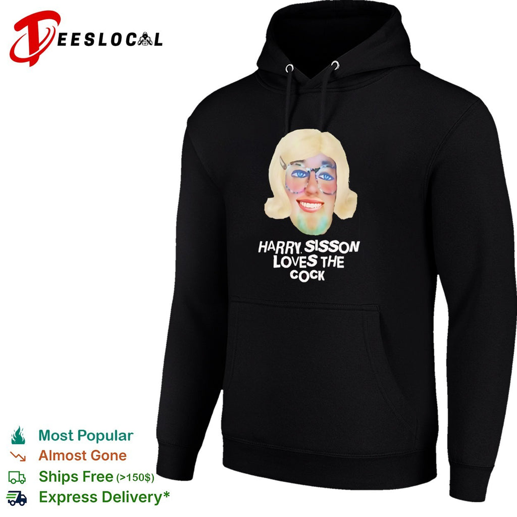 Harry Sisson loves the cock parody face blonde hair glasses meme shirt