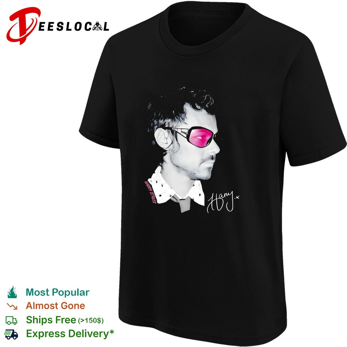 Harry sunglasses portrait signature shirt