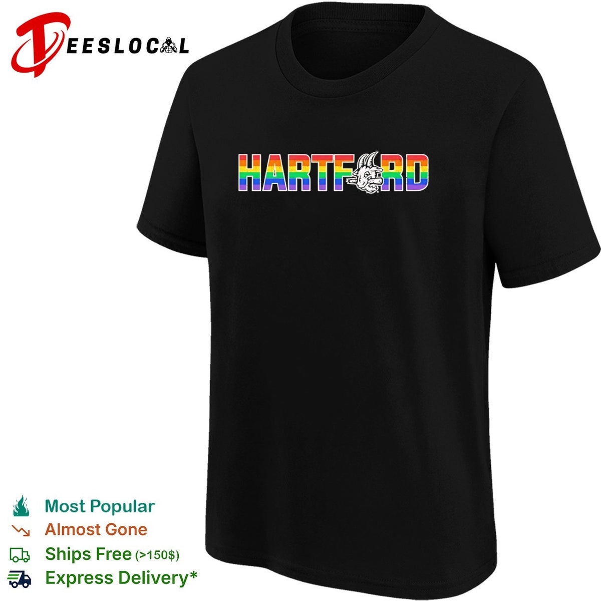 Hartford Yard Goats rainbow shirt