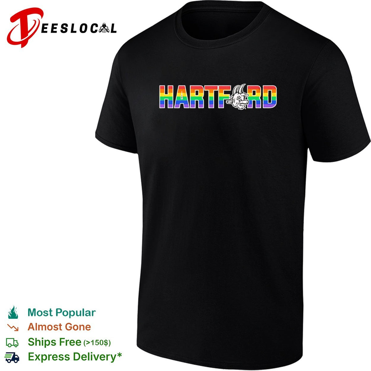 Hartford Yard Goats rainbow shirt