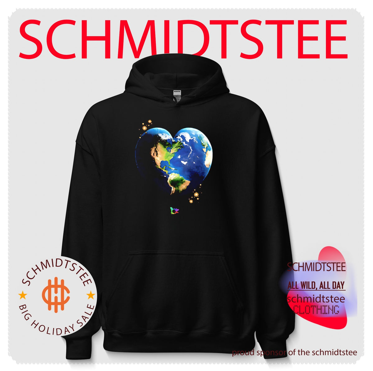 Heart-Shaped Earth with Sparkling Stars shirt