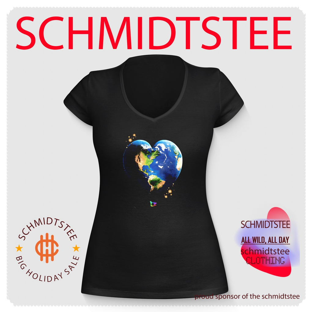 Heart-Shaped Earth with Sparkling Stars shirt